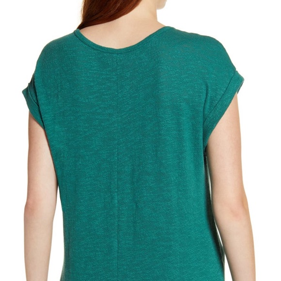 Caslon V-Neck Tunic - Green Posy - Picture 4 of 6